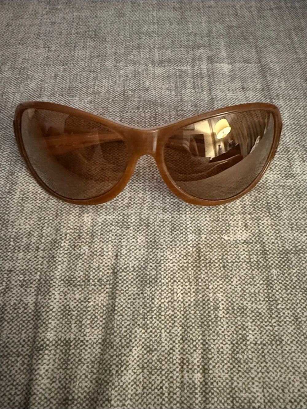 Oakley Belong 05-915 Brown Oval Iridium Wrap Sunglasses 64-14 125